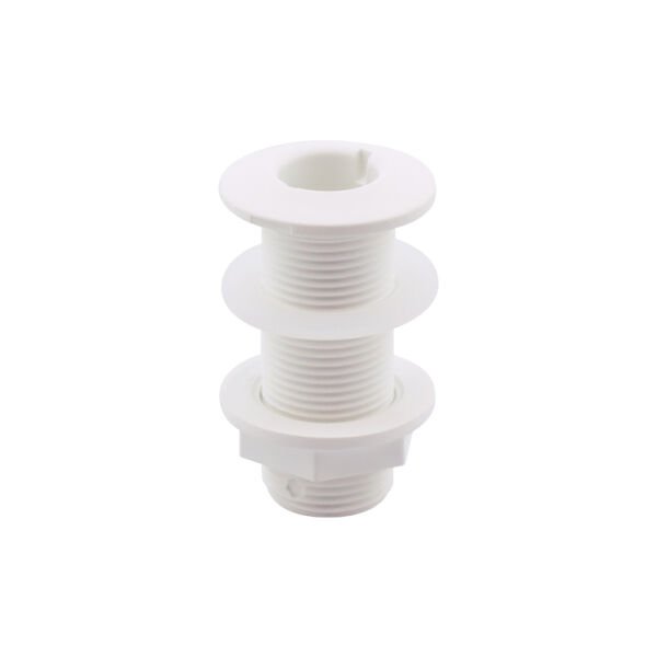 Thru-Hull Fitting 1'',w/ Washer, L.87mm, White, ISO
