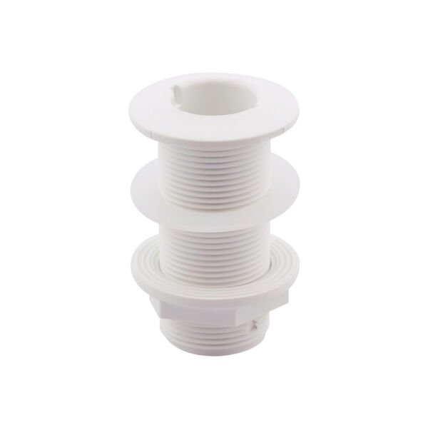 Thru-Hull Fitting 1 1/4'',w/ Washer, L98mm, White, ISO