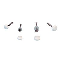 Cap & Washer for Screw, Ø3.5mm, Plastic, White