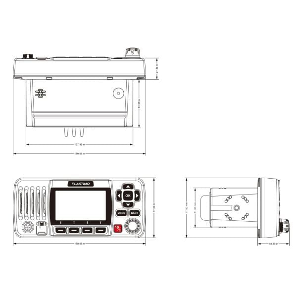 Plastimo Sabit VHF Telsiz FX-500