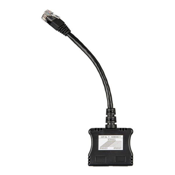 RJ45-splitter 1xRJ45 male/15cm cable/2xRJ45 female