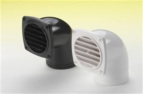 HAVALANDIRMA, 90° HORTUM ADP. PLASTİK.SİYAH Ø76MM