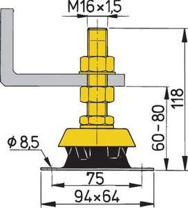 Vetus esnek motor takozu