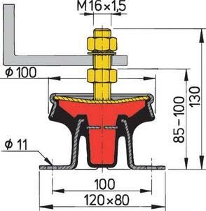 Vetus Esnek Motor Takozu Tip MITSTEUN