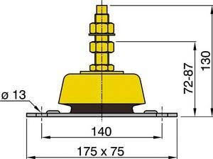 Vetus Esnek Motor Takozu Tip HY100