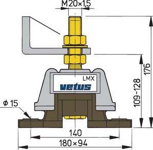 Vetus Esnek Motor Takozu Tip LMX140