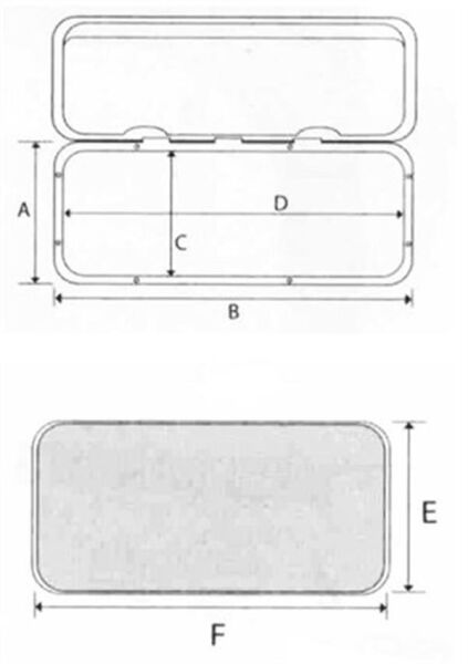 Trem Su geçirmez Plastik Kapak 353x606 mm