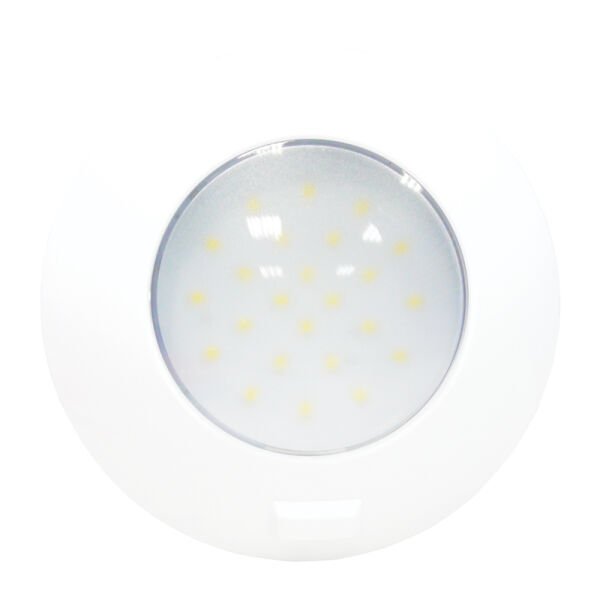 Aqua LED'li Tavan Lambası, yuvarlak, beyaz, anahtarlı, 4.8W, 12&24V Multivolt DC