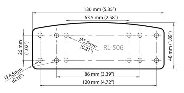Rokk Lok Montaj Plakası Raymarine A6/A7 - RL506