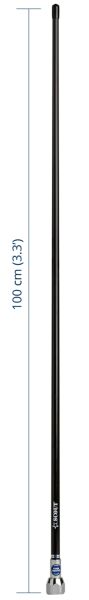 Scout Quick 1 Vhf Anteni Fiberglass 1 Metre Siyah