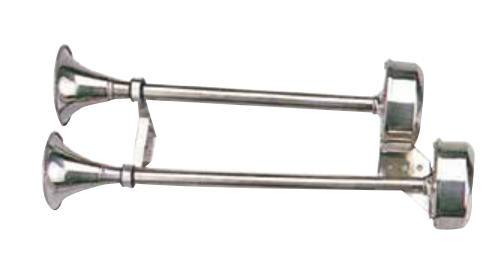 Çiftli Borulu Krom Korna 24V 45cm