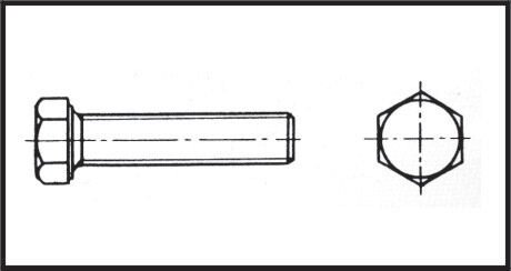 Altı Köşe Civata  5X20 Mm Aısı 316 Dın 933