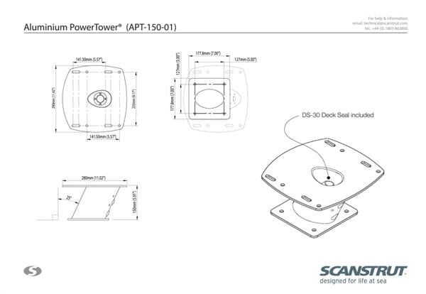 APT-150-01 ALÜMİNYUM POWERTOWER (150MM)
