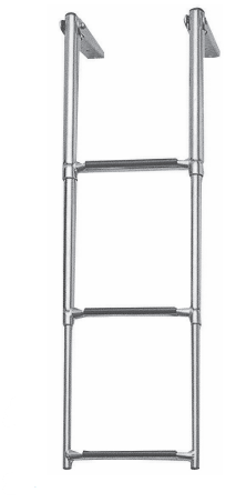 4 Basamaklı Teleskopik Paslanmaz Merdiven 40x115 cm