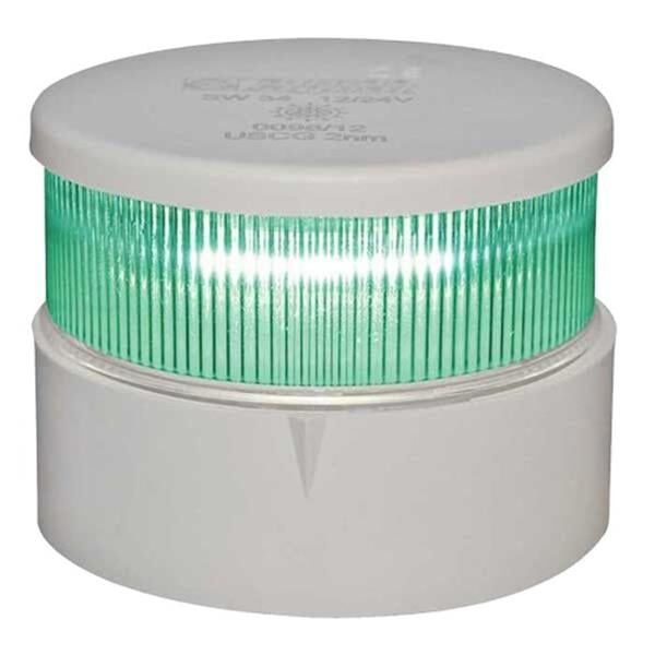 Aqua Signal 34 Serisi 360 Yeşil LED Seyir Feneri 12/24V Beyaz