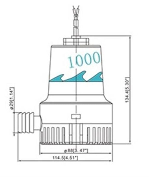 SEAMAXX Sintine Pompası 1000Gph 24V