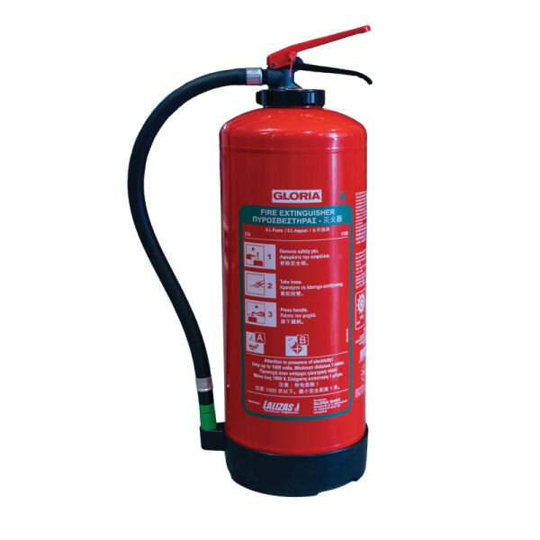 LALIZAS Yangın Söndürücü PFAS'sız Köpük,6L,Kartuş Operated,Duvar Braketli, SOLAS/MED(EN,GR,CN)