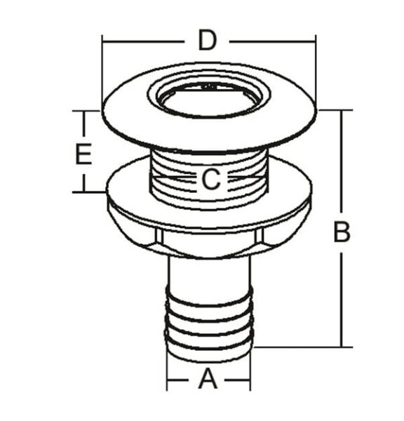 Firar. 29 mm. AISI 316 paslanmaz çelik.