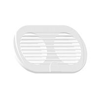Vent. Shaft Grilles, Double, Ø3'', 195x105mm, White