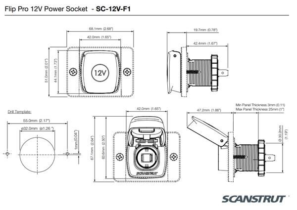 Flip Pro SC-12V-F1 Soket 12V