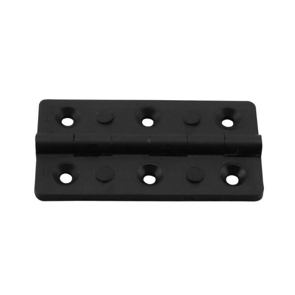 Hinge Polyamide, Rectangular 40x75x3.5mm, Black